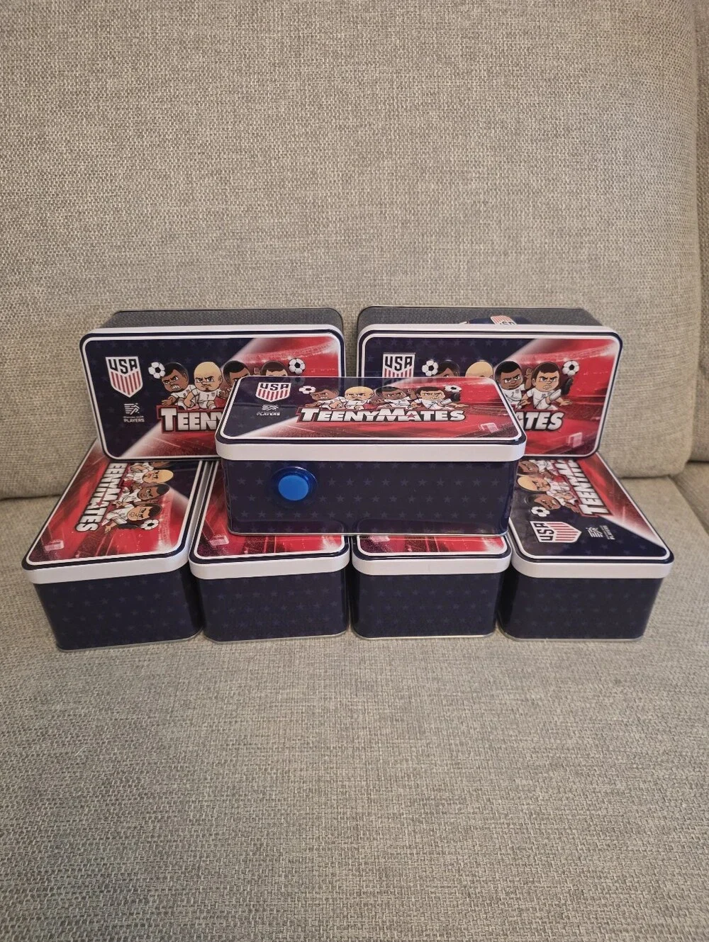 USMNT TeenyMates Collectible Tin Box - Red & Navy